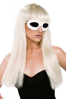 Lady Gaga Pokerface Video Costume Set Wig Bow Clip Sunglasses Included