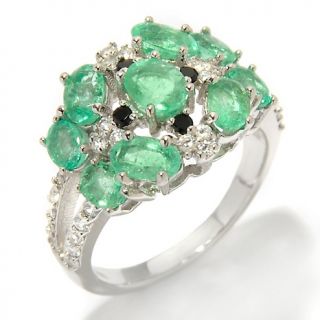 137 210 1 93ct colombian emerald white zircon and black spinel