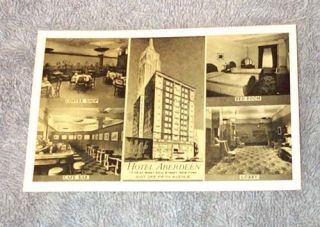 Hotel Aberdeen New York Lumitone Photoprint Postcard PC
