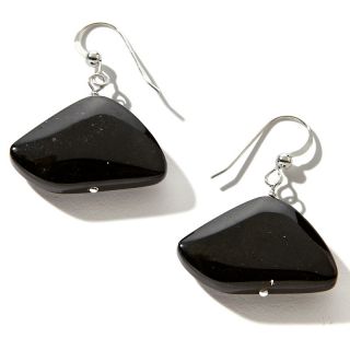 Jay King Black Tourmaline Sterling Silver Drop Earrings