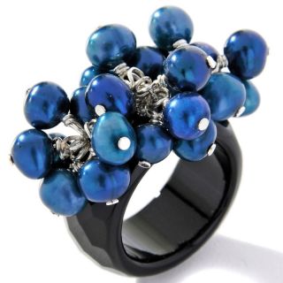  freshwater pearl sterling silver cluster ring rating 133 $ 7 00 s h