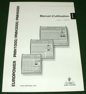   PMH1000 PMH3000 PMH5000 Manual Francais Espanol Italiano Dansk Suomi