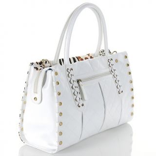 Sharif Couture Mixed Haircalf and Glazed Leather Satchel at