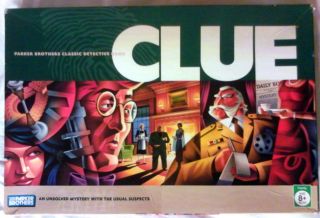 CLUE BOARD GAME 2005 PARKER BROTHERS INCOMPLETE AS IS HASBRO