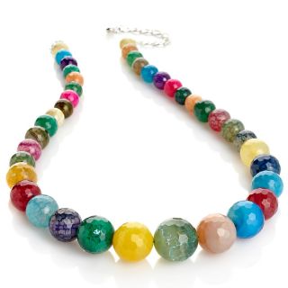 Jewelry Necklaces Beaded Jay King Bright Colored Cracked Quartz