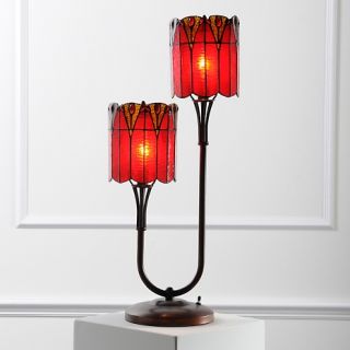 Tiffany Style Two Light Addison Table Lamp