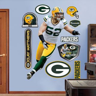 Fathead Official Giant Clay Matthews Wall Decal Green Bay Packers NFL
