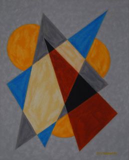 Emil Bisttram Taos Santa Fe / New Mexico Modernist 1941 Geometric