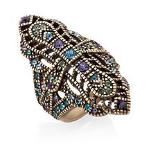 Heidi Daus Romantic Interlude Crystal Accented Bangle Bracelet at