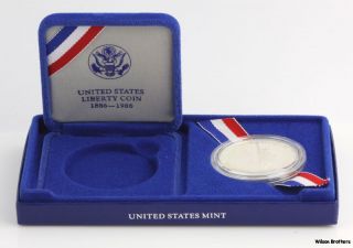 1986 s US Commemorative Statue of Liberty Silver One 1 Dollar Proof