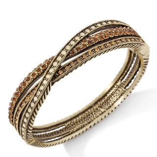 175 628 heidi daus classic kiss crystal accented bangle bracelet
