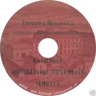 1898 Antique Farm Plows Machinery Catalogs on CD