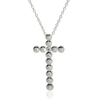 188 038 sterling silver diamond accent cross pendant with 18 chain