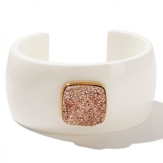 179 395 technibond square cut drusy resin cuff bracelet rating 13 $ 39