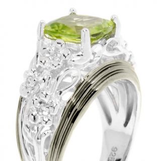 Victoria Wieck 1.79ct Peridot and White Topaz Two Tone Ring
