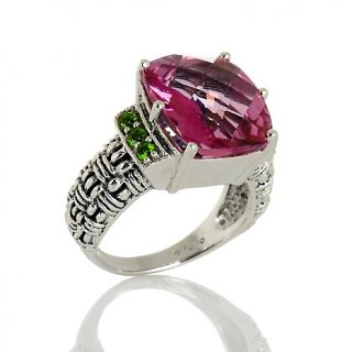 205 499 hilary joy 18ct pink topaz and chrome diopside sterling silver