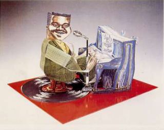 Fats Domino 1964 Art by Red Grooms POSTCARD Japan