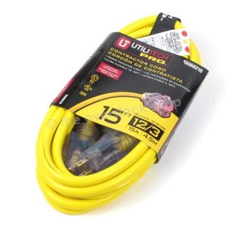  brand new utilitech pro 15 12 3 contractor extension cord cord