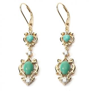 Xavier Absolute™ Turquoise and Round Victorian Scroll Drop Earrings