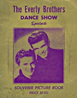 EVERLY BROTHERS 1957 BYE BYE LOVE TOUR U.S. CONCERT PROGRAM BOOK