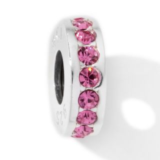 191 230 charming silver inspirations sterling silver pink crystal