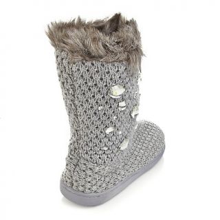 Joan Boyce Woven Faux Fur Lined Boot with Jewels