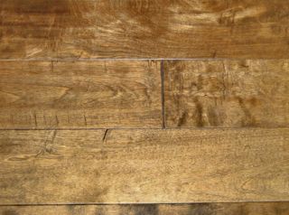 Engineered Birch Mocha Hand Scraped Hardwood Floor