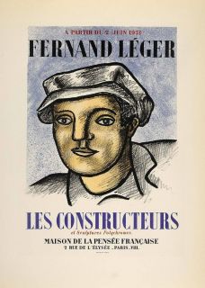1959 Lithograph Fernand Leger Les Constructeurs Mourlot ORIGINAL
