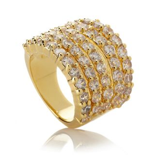 208 729 real collectibles by adrienne five bands of diamonite cz ring