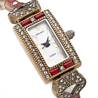 Heidi Daus Its a Fine Line Crystal Accented Bracelet Watch