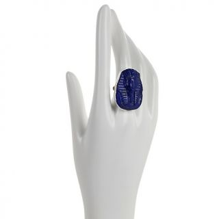 Sajen Silver by Marianna and Richard Jacobs Carved Lapis and Gemstone