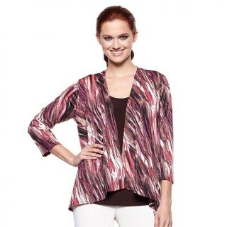 225 993 slinky brand multi shimmer open front jacket rating be the