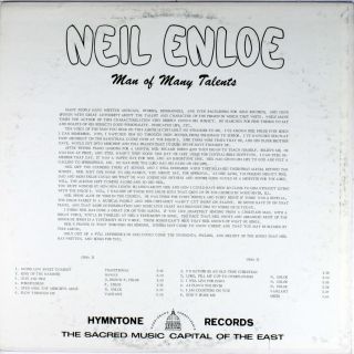 Neil Enloe Man of Many Talents LP USA Hymntone VG VG