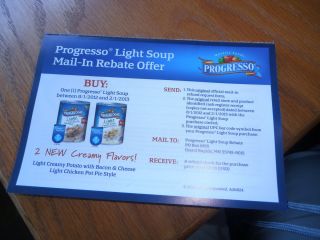 Progresso Light Soup Mail in Rebate OFFER Up to $2 95