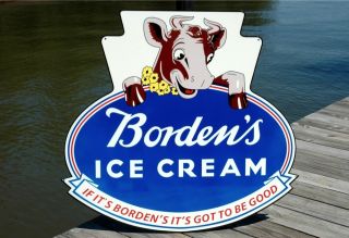Bordens Elsie The Cow Milk Ice Cream Dairy Farm Kitchen 2 Sided