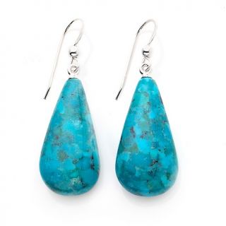 218 760 mine finds by jay king blue anhui turquoise pear drop earrings