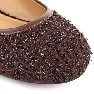 twiggy LONDON Tweed Ballet Flat with Chain Detail