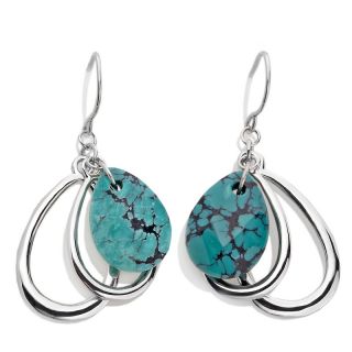216 900 sterling silver pear shaped turquoise drop earrings rating be