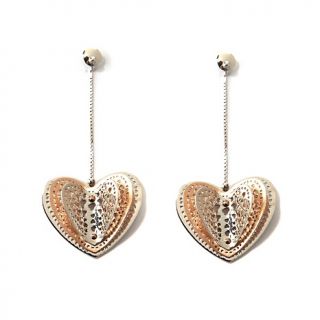 234 472 michael anthony jewelry 10k gold 2 tone heart shaped dangle