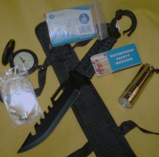  Emergency Knife Bugout Gear Hiking Fishing Kit Supplies Prepper