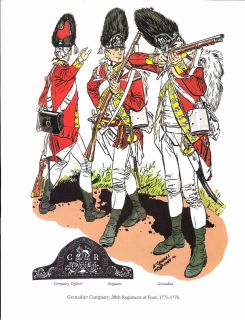  REVOLUTIONARY WAR ERA UNIFORMS GRENADIER COMPANY 38TH REGIMENT 1775 6