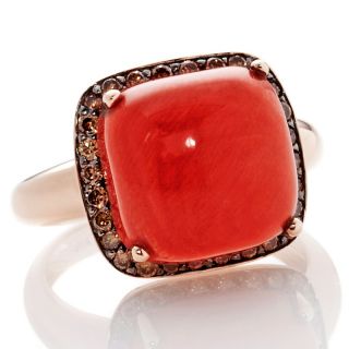 Rarities Fine Jewelry with Carol Brodie 14K Rose Gold Red Coral Ring