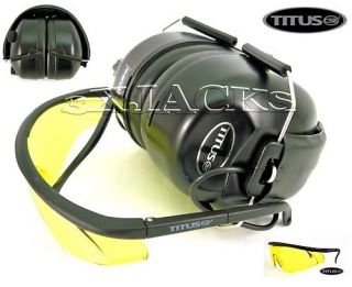 Titus Electronic Ear Muffs Eye Protection EB1S4 ANSI