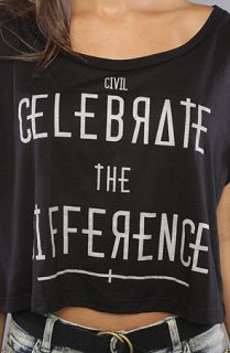 Civil The Difference Crop Tee Concrete