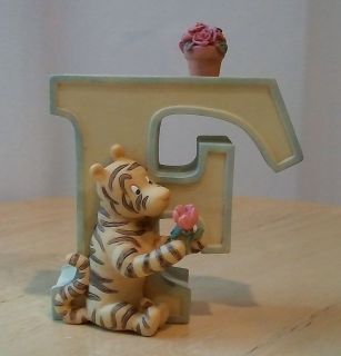  Winnie The Pooh Alphabet Figurine Letter F Tiger Flower Unbox