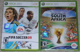 XBox 360 Game Lot   FIFA Soccer 09 (Used) & 2010 FIFA World Cup (New)