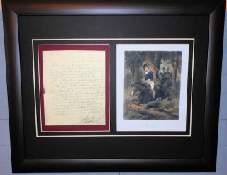 Francis Marion Signed 1781 Letter Nat Greene Frame Reprint