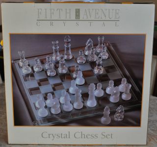 Fifth Avenue Ltd Crystal Chess Set 14X14