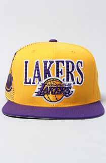 Mitchell & Ness The Los Angeles Lakers Laser Stitch Snapback Cap in