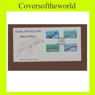 Falkland Is 1989 Baleen Whales Set First Day Cover